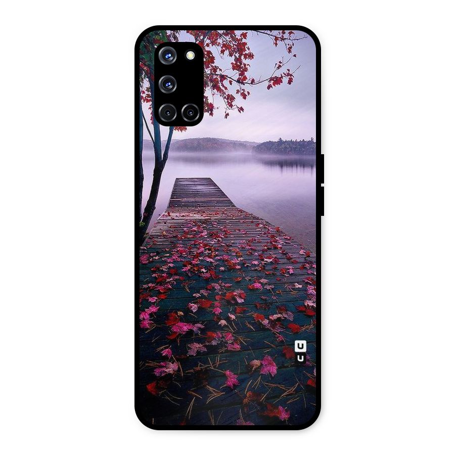 Cherry Blossom Dock Metal Back Case for Oppo A52