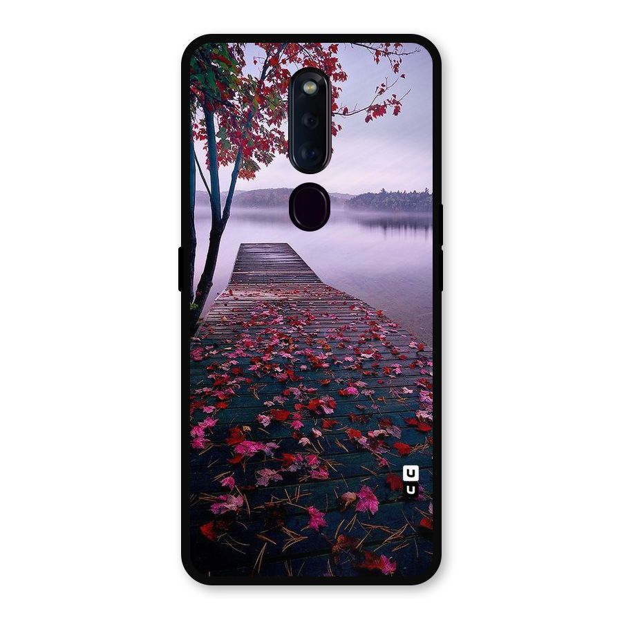 Cherry Blossom Dock Metal Back Case for Oppo F11 Pro