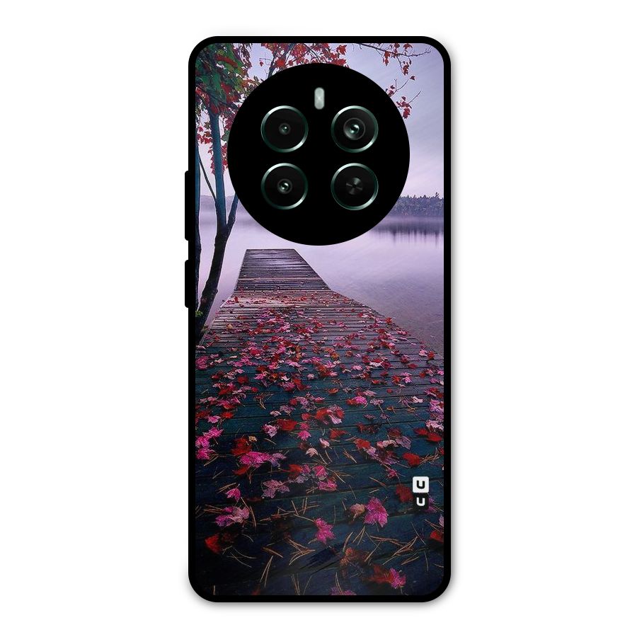 Cherry Blossom Dock Metal Back Case for Realme 12 Pro Plus