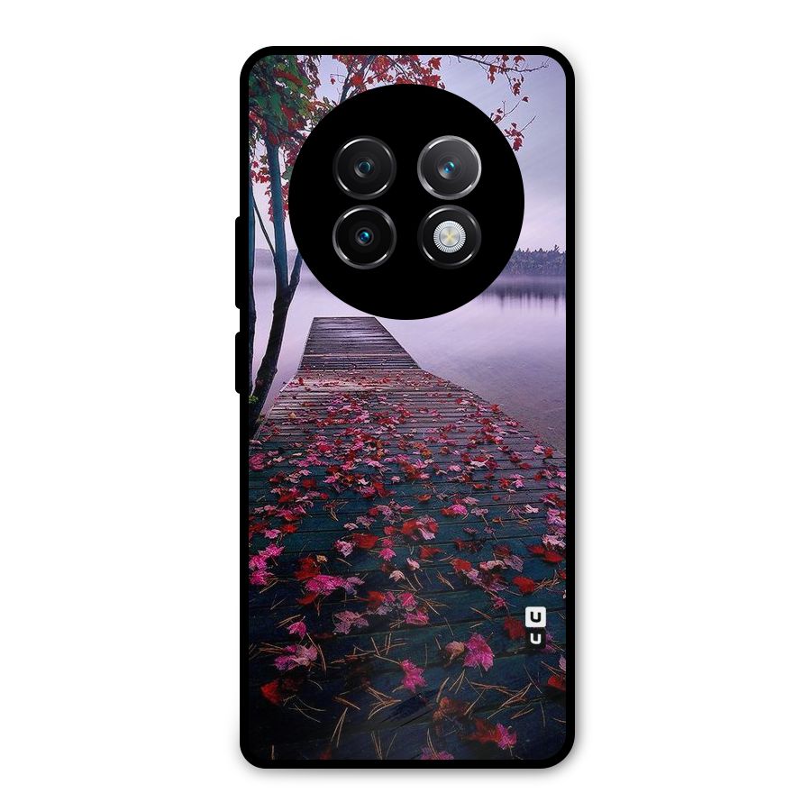 Cherry Blossom Dock Metal Back Case for Realme 13 Plus