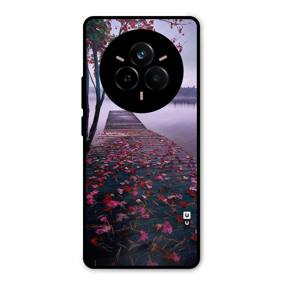 Cherry Blossom Dock Metal Back Case for Realme 14 Pro