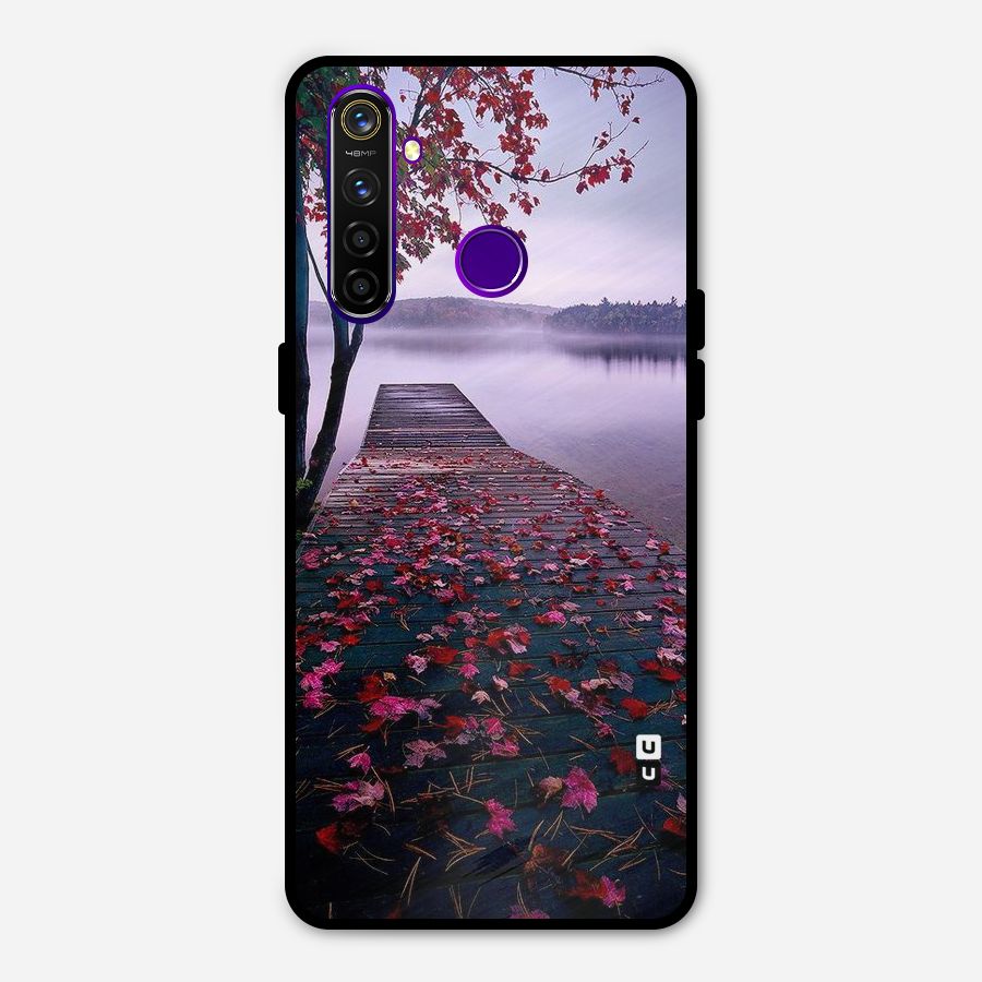 Cherry Blossom Dock Metal Back Case for Realme 5 Pro