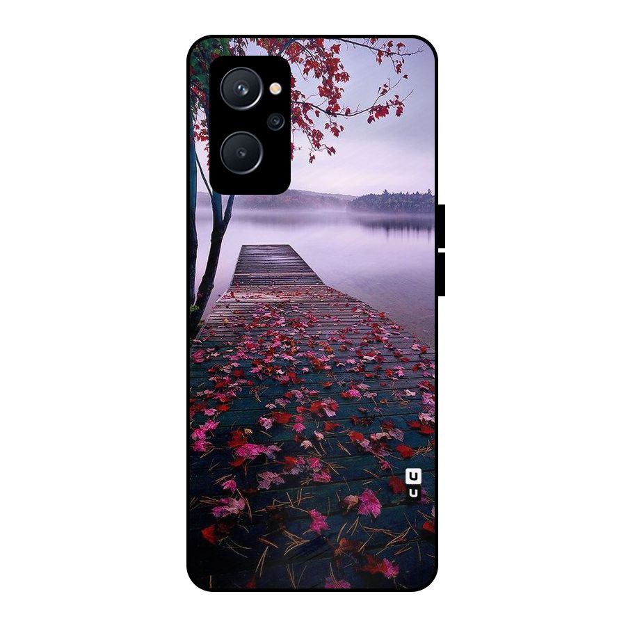 Cherry Blossom Dock Metal Back Case for Realme 9i 5G