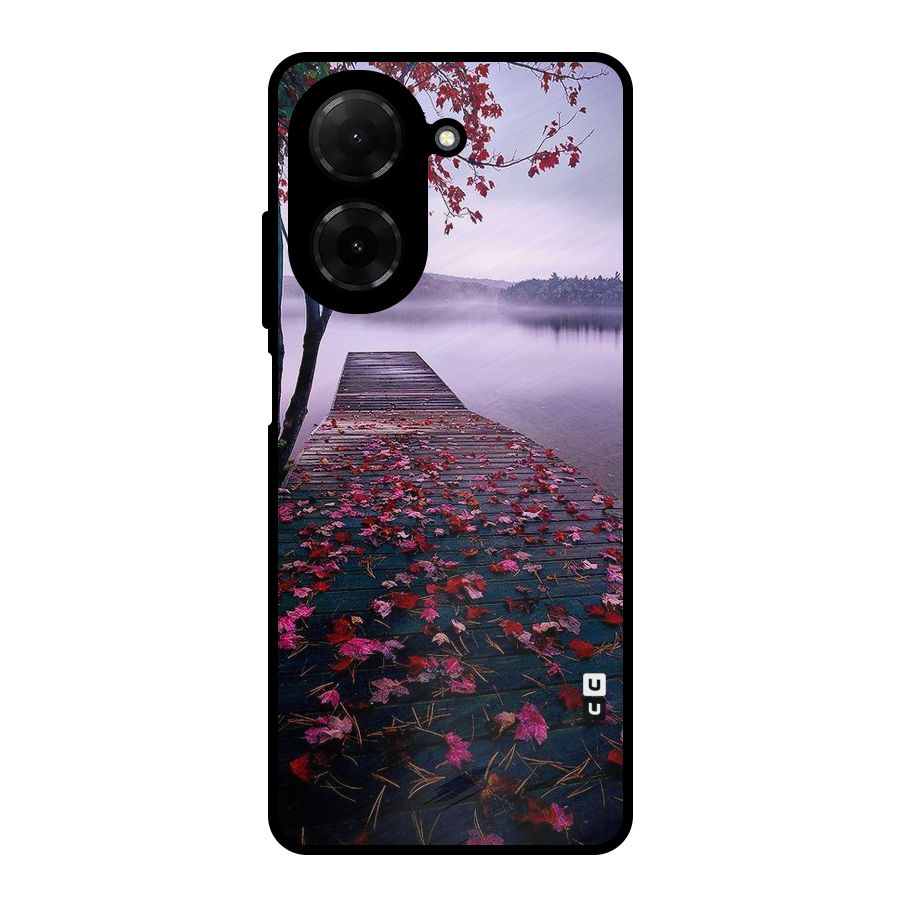 Cherry Blossom Dock Metal Back Case for Redmi A5 4G