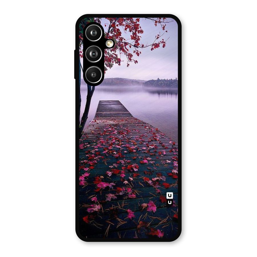 Cherry Blossom Dock Metal Back Case for Samsung Galaxy M54
