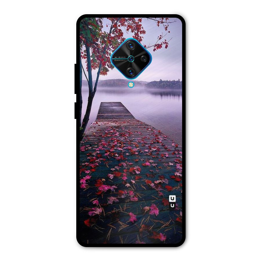 Cherry Blossom Dock Metal Back Case for Vivo S1 Pro