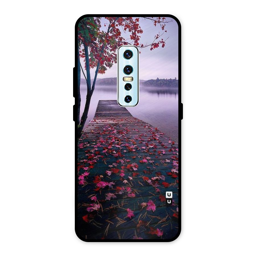 Cherry Blossom Dock Metal Back Case for Vivo V17 Pro