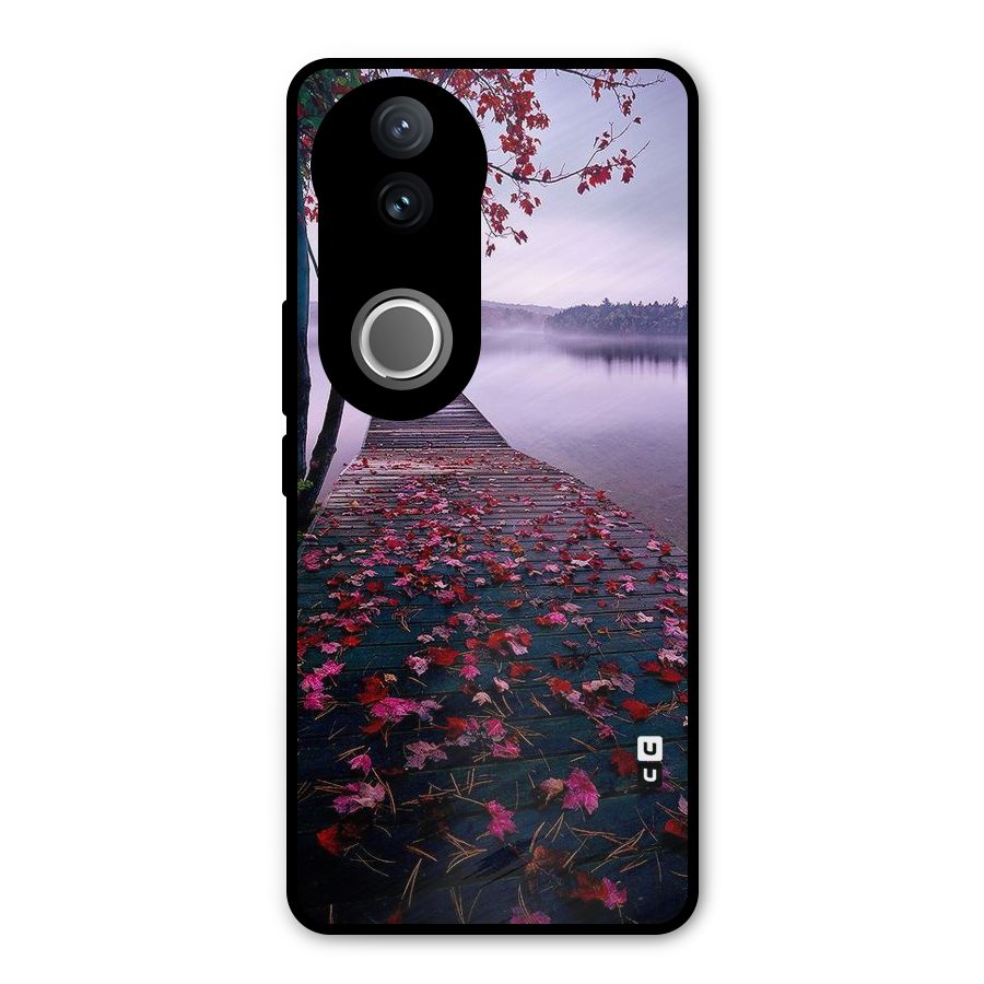 Cherry Blossom Dock Metal Back Case for Vivo V50e