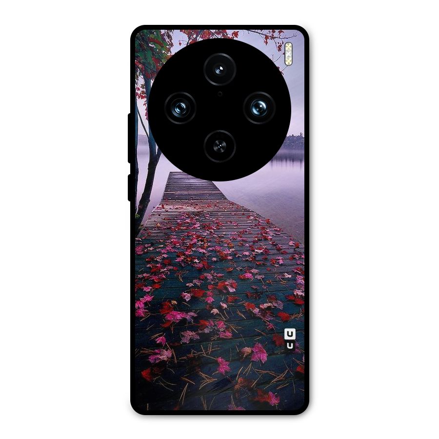 Cherry Blossom Dock Metal Back Case for Vivo X100 Pro