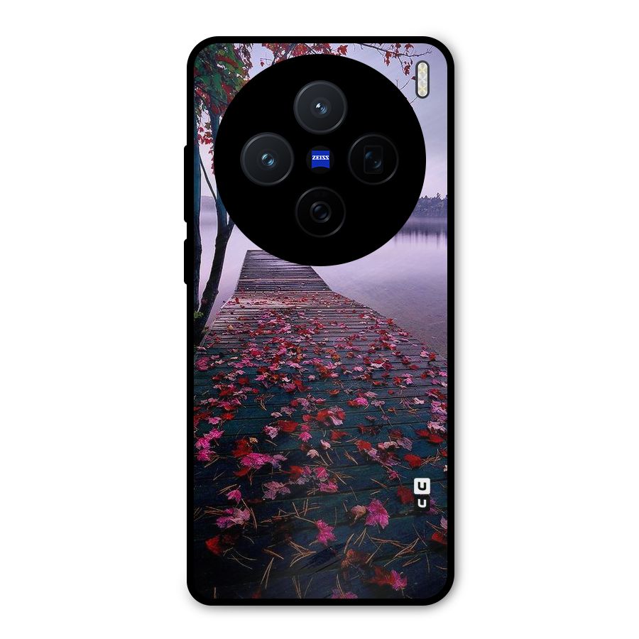 Cherry Blossom Dock Metal Back Case for Vivo X200