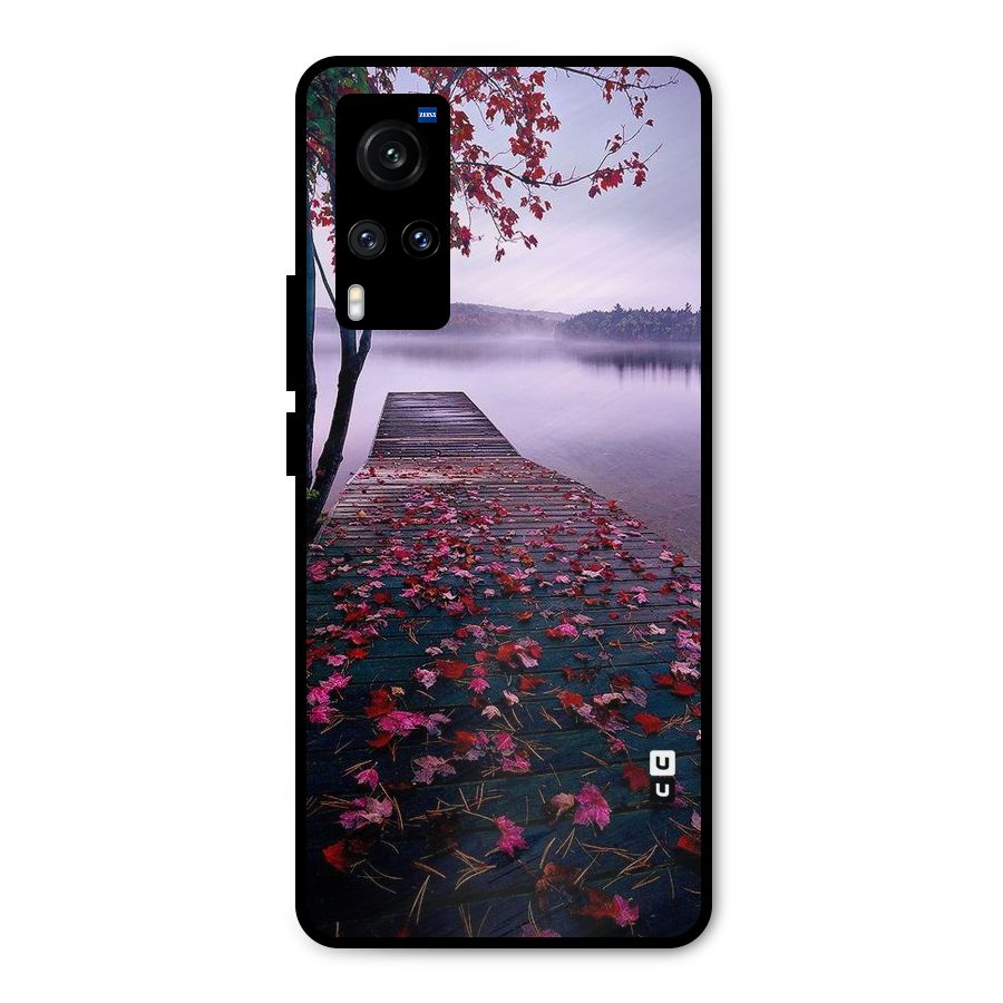 Cherry Blossom Dock Metal Back Case for Vivo X60