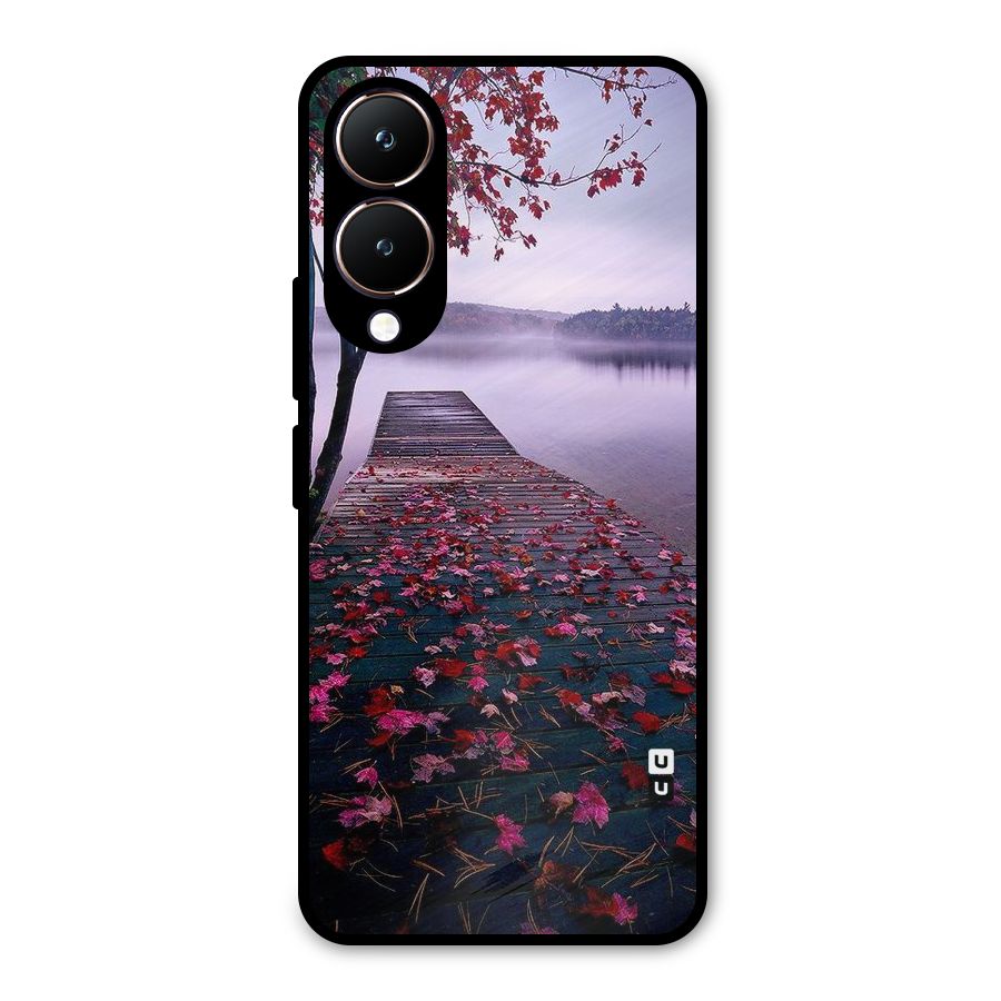 Cherry Blossom Dock Metal Back Case for Vivo Y28