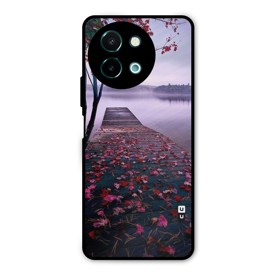 Cherry Blossom Dock Metal Back Case for Vivo Y58