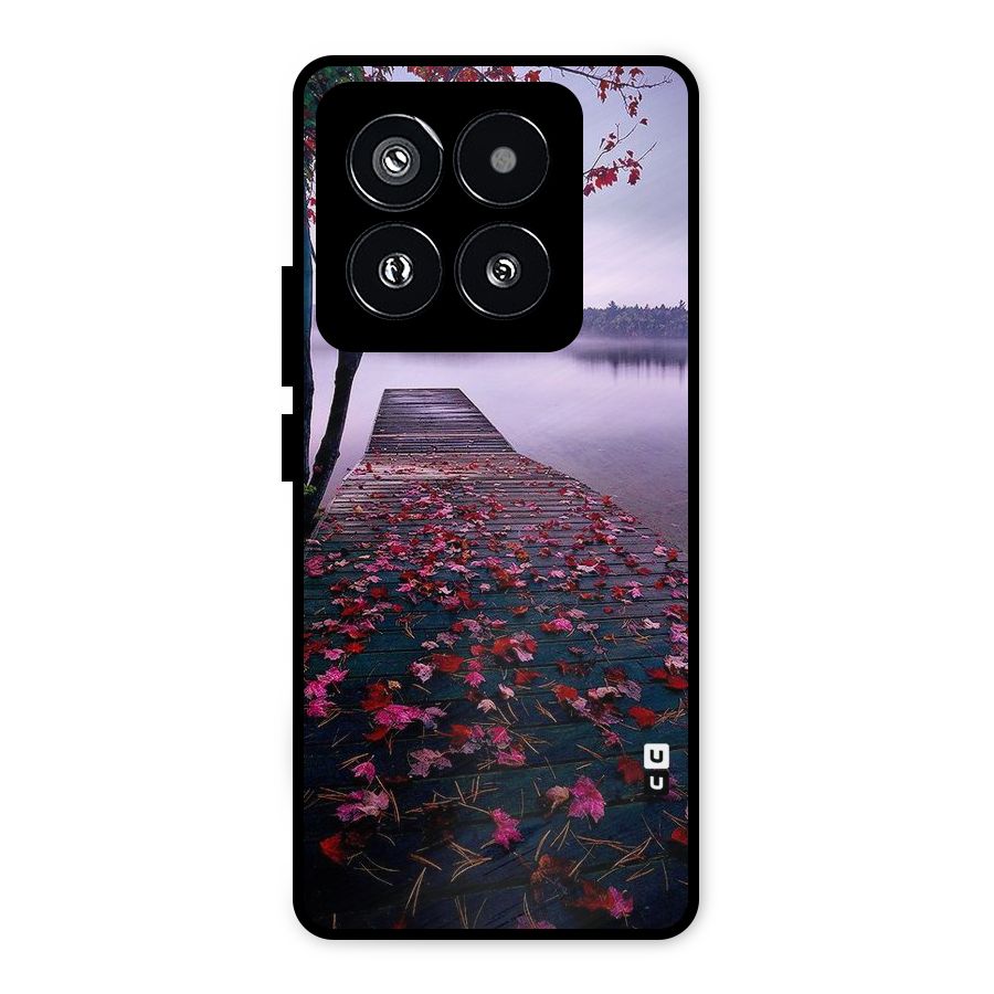 Cherry Blossom Dock Metal Back Case for Xiaomi 14 Pro
