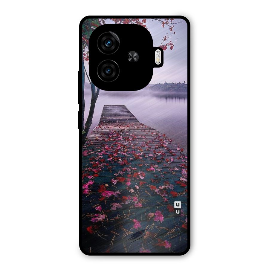Cherry Blossom Dock Metal Back Case for iQOO Neo 10R