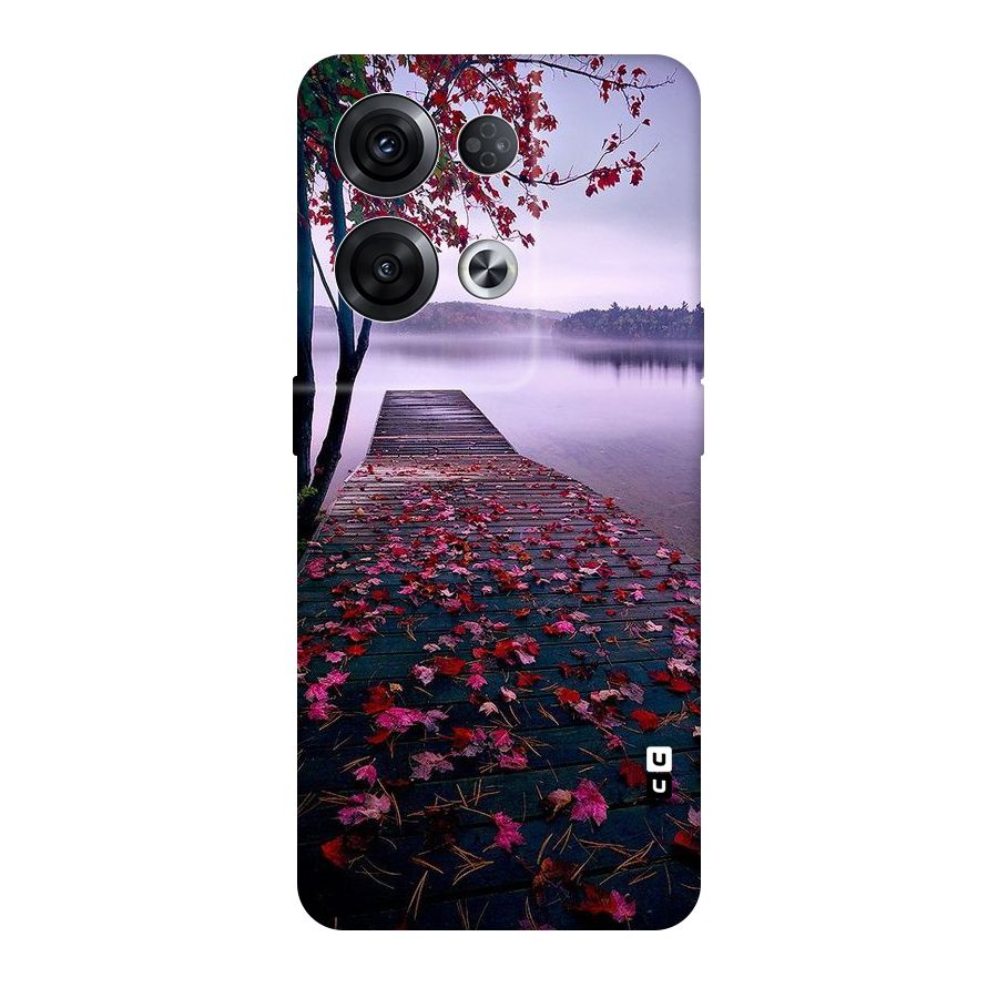 Cherry Blossom Dock Original Polycarbonate Back Case for Oppo Reno8 Pro 5G