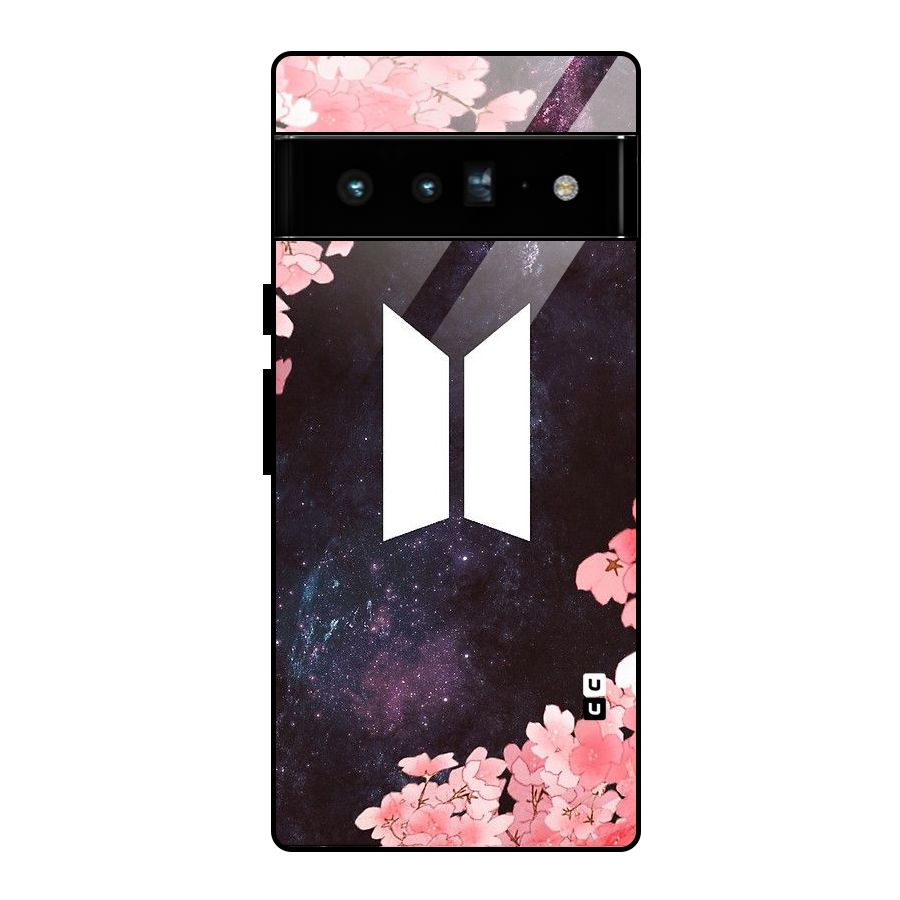 Cherry Blossom Pause Design Glass Back Case for Google Pixel 6 Pro