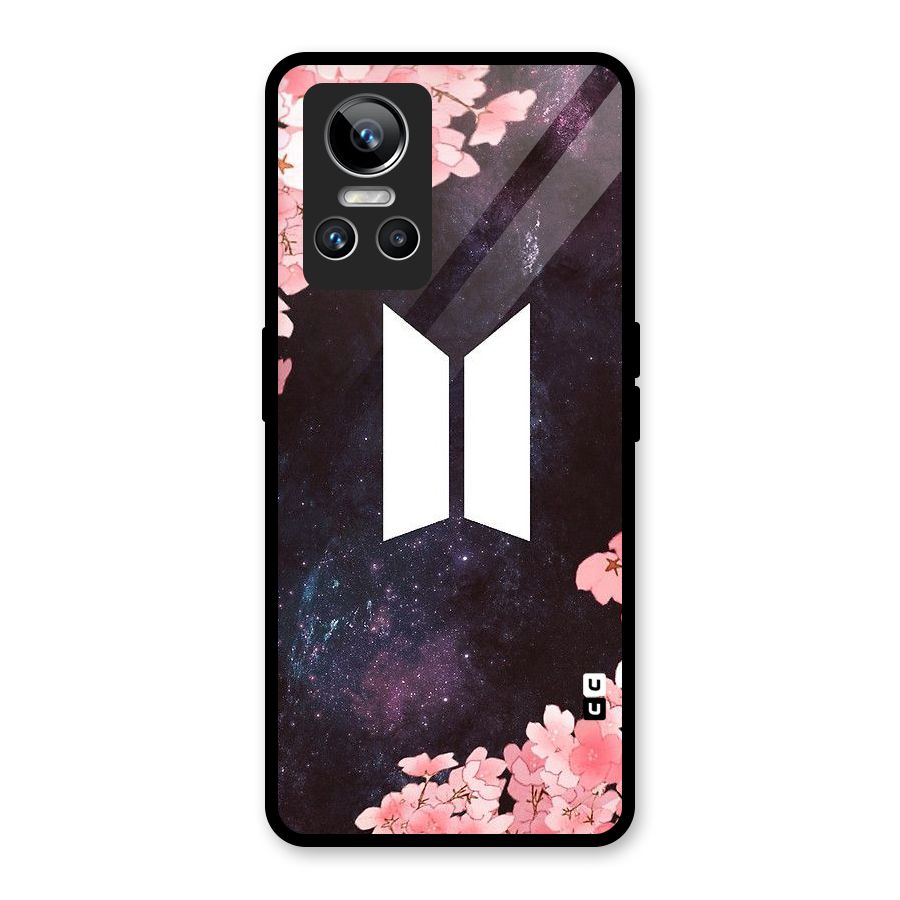 Cherry Blossom Pause Design Glass Back Case for Realme GT Neo 3