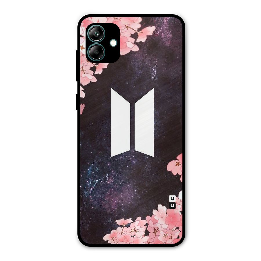 Cherry Blossom Pause Design Metal Back Case for Galaxy A04