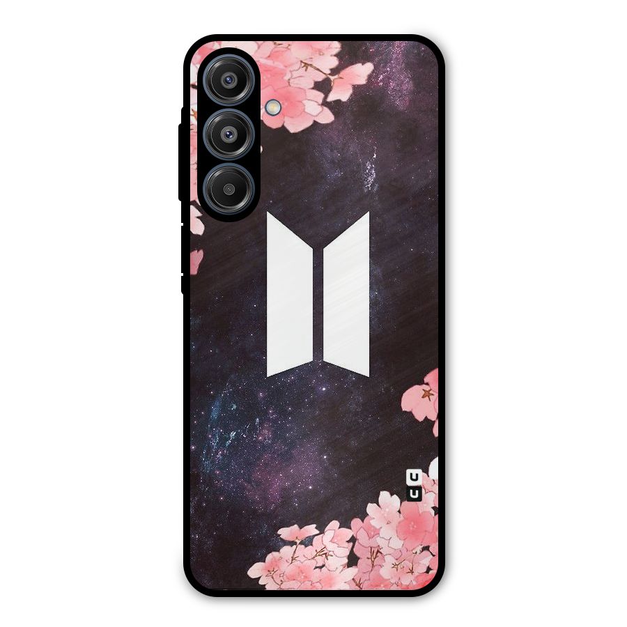 Cherry Blossom Pause Design Metal Back Case for Galaxy A16 5G