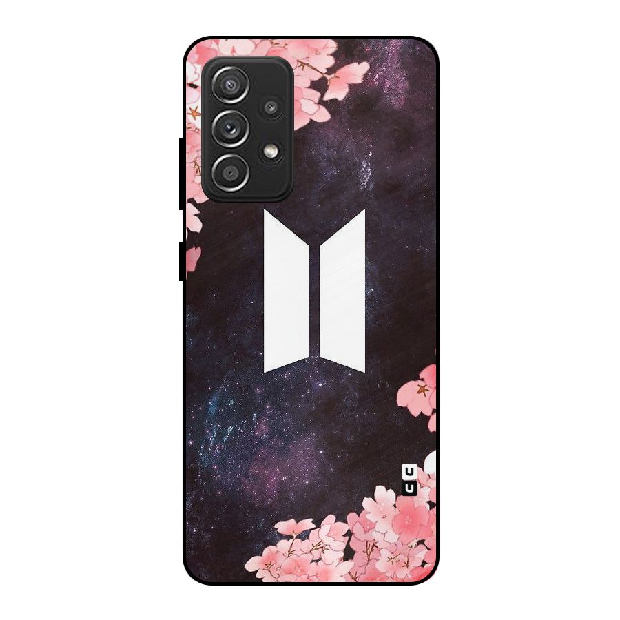 Cherry Blossom Pause Design Metal Back Case for Galaxy A52s 5G