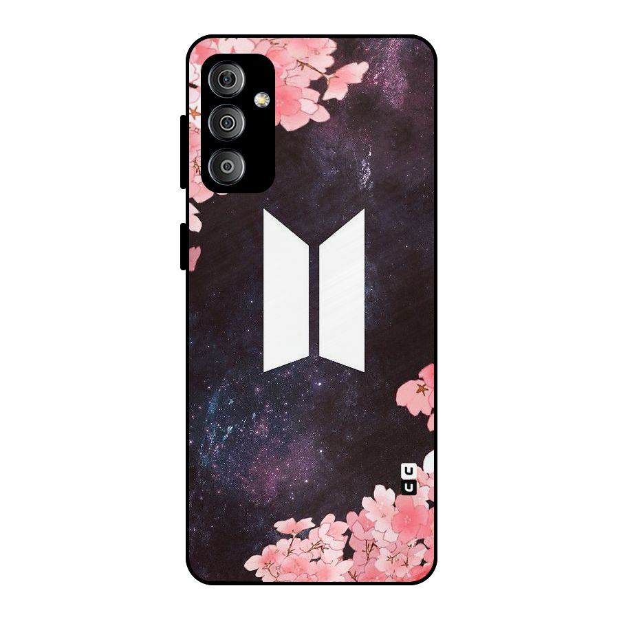 Cherry Blossom Pause Design Metal Back Case for Galaxy F23