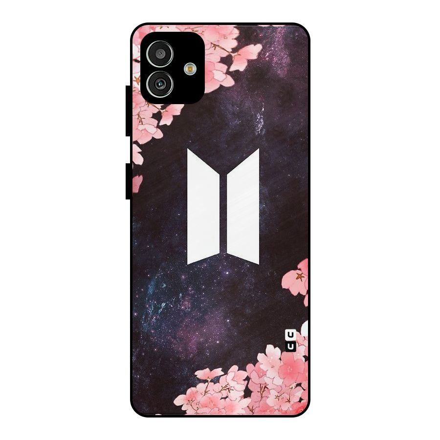 Cherry Blossom Pause Design Metal Back Case for Galaxy M13 5G