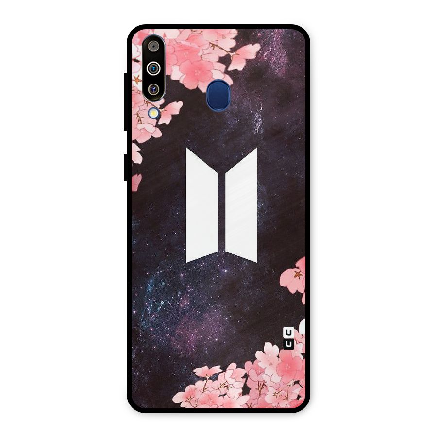 Cherry Blossom Pause Design Metal Back Case for Galaxy M30