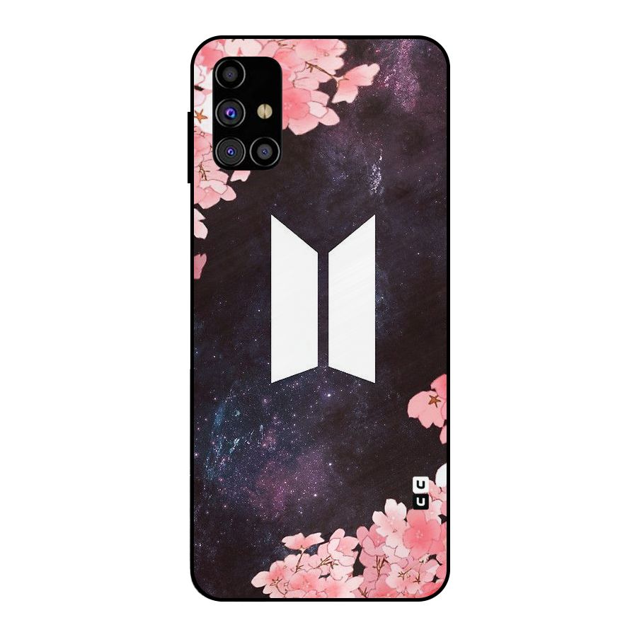 Cherry Blossom Pause Design Metal Back Case for Galaxy M31s
