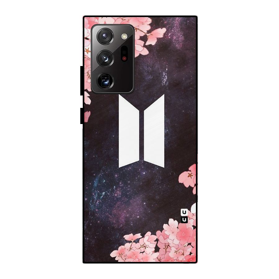 Cherry Blossom Pause Design Metal Back Case for Galaxy Note 20 Ultra