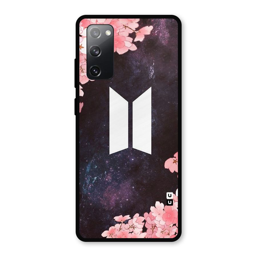 Cherry Blossom Pause Design Metal Back Case for Galaxy S20 FE 5G
