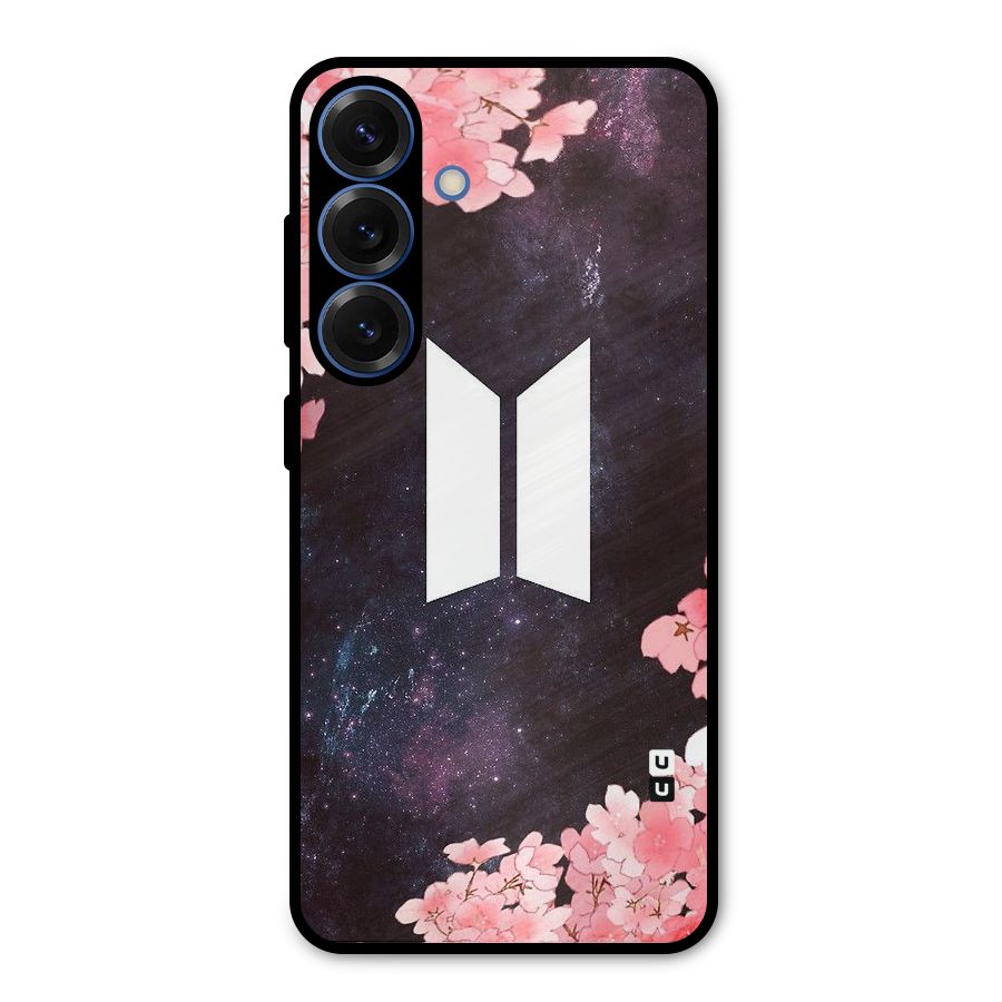 Cherry Blossom Pause Design Metal Back Case for Galaxy S25