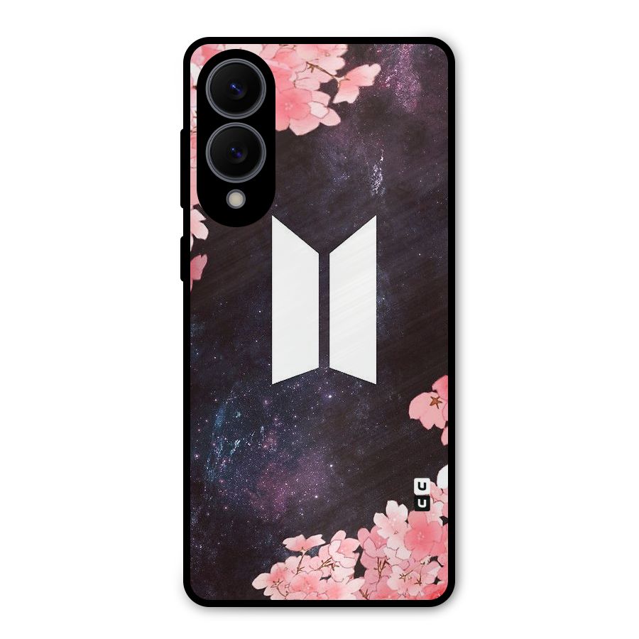 Cherry Blossom Pause Design Metal Back Case for Galaxy S25 Edge