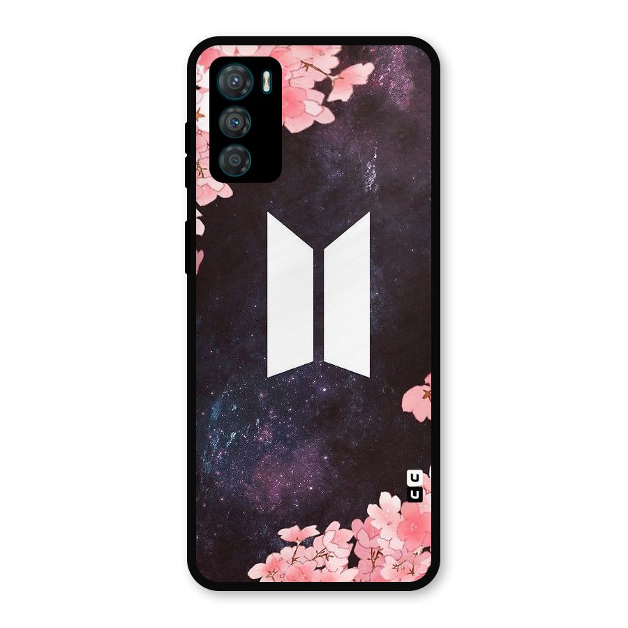 Cherry Blossom Pause Design Metal Back Case for Moto G42