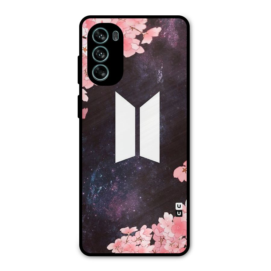 Cherry Blossom Pause Design Metal Back Case for Moto G62