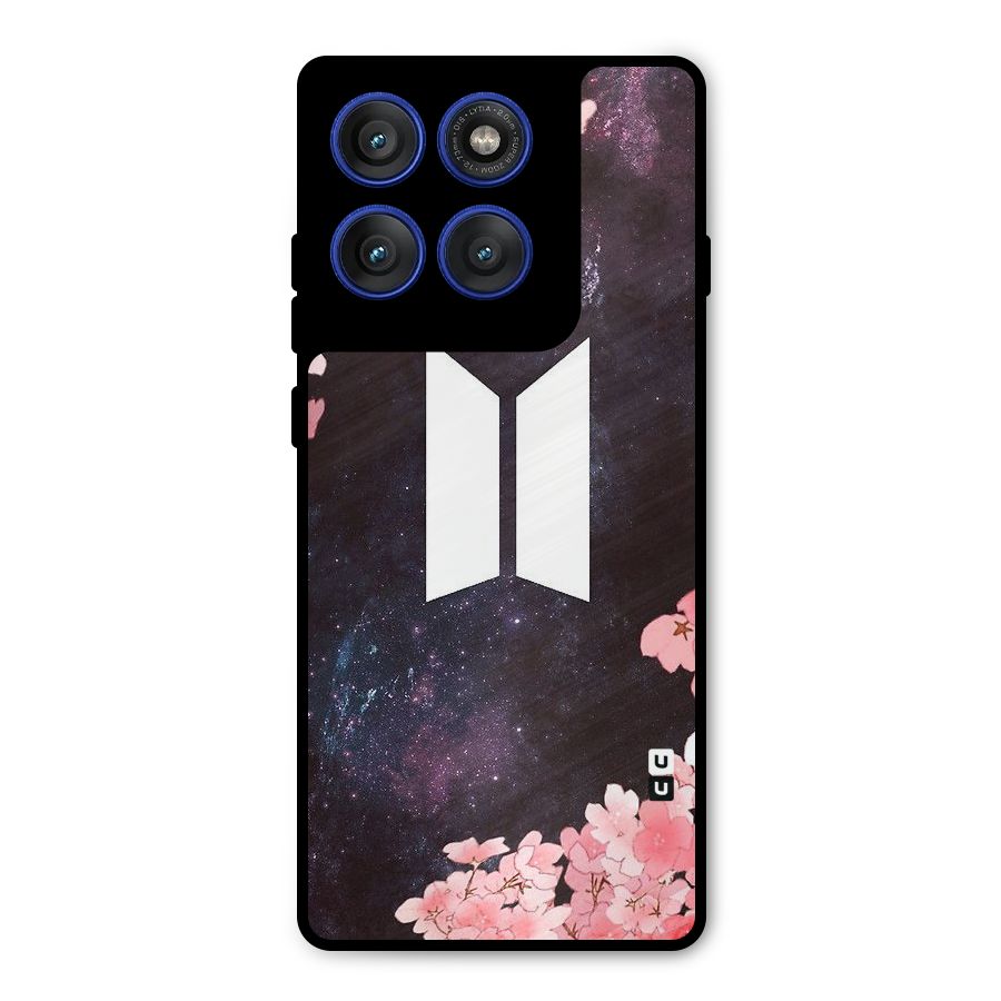 Cherry Blossom Pause Design Metal Back Case for Motorola Edge 60 Pro