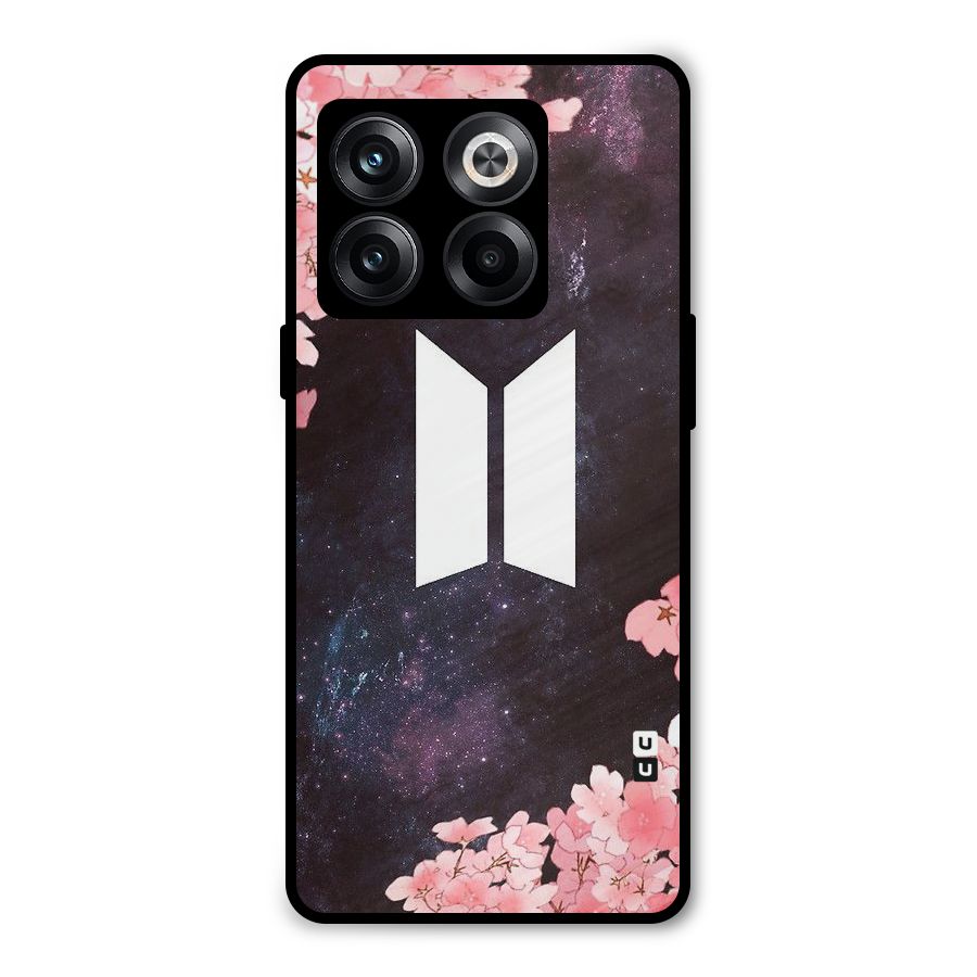 Cherry Blossom Pause Design Metal Back Case for OnePlus 10T