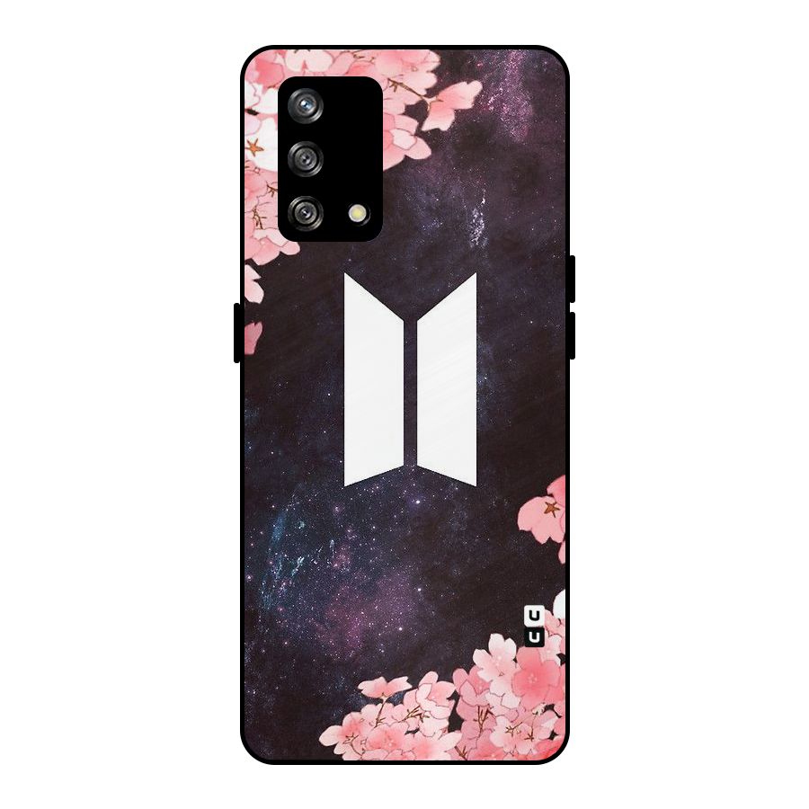Cherry Blossom Pause Design Metal Back Case for Oppo F19