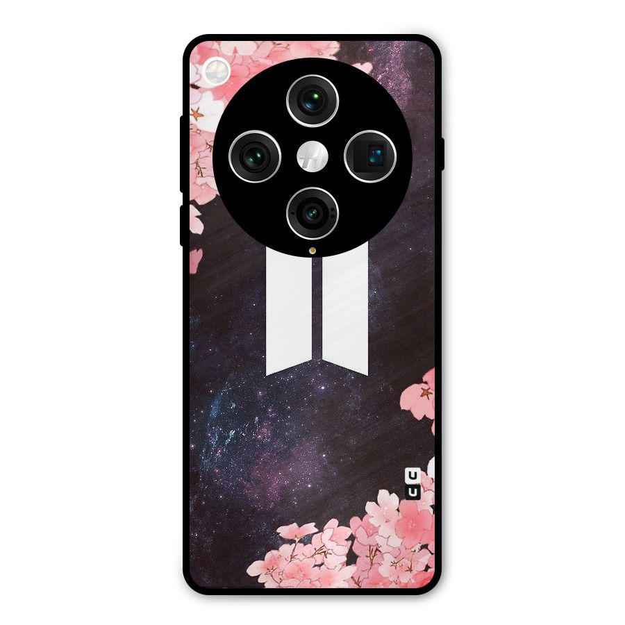 Cherry Blossom Pause Design Metal Back Case for Oppo Find X8 Pro