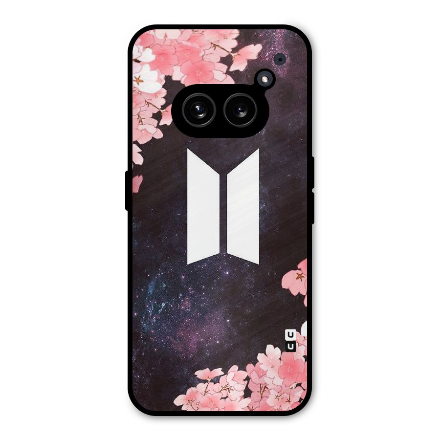 Cherry Blossom Pause Design Metal Back Case for Nothing Phone 2a