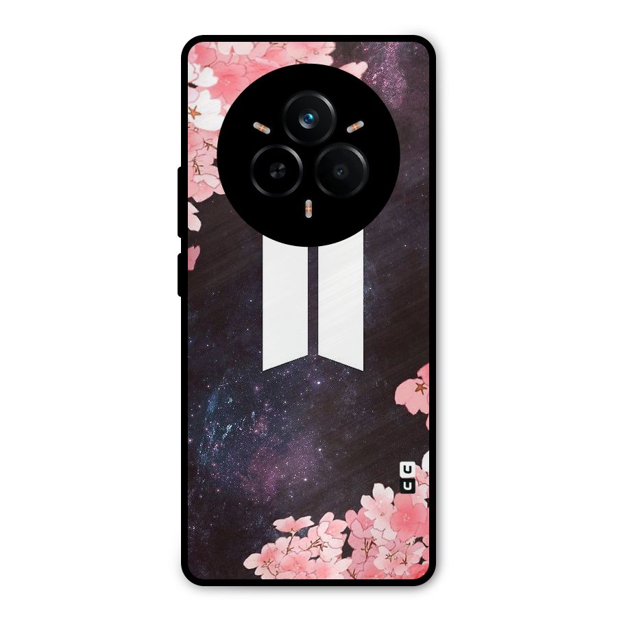 Cherry Blossom Pause Design Metal Back Case for Realme 14 Pro
