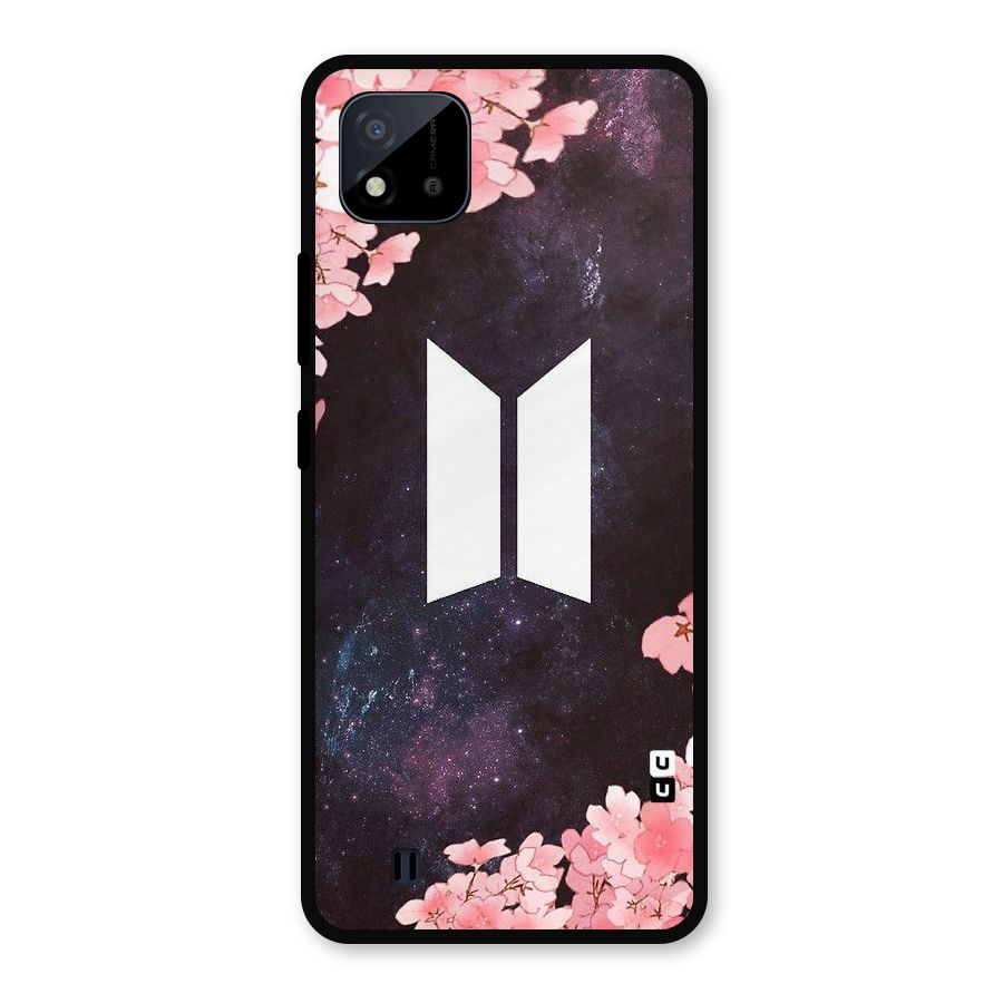 Cherry Blossom Pause Design Metal Back Case for Realme C11 2021