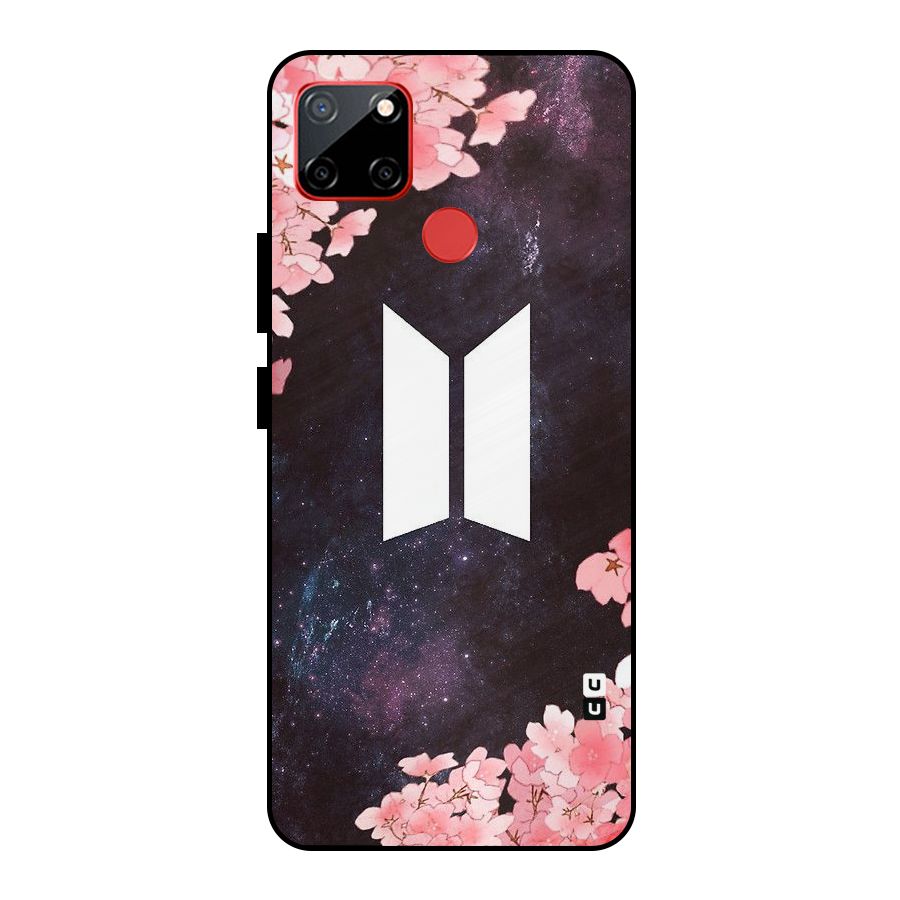 Cherry Blossom Pause Design Metal Back Case for Realme C12