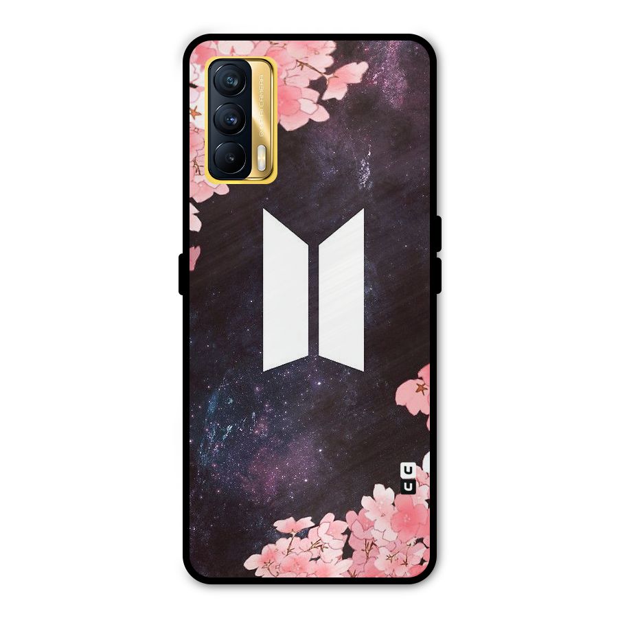 Cherry Blossom Pause Design Metal Back Case for Realme X7