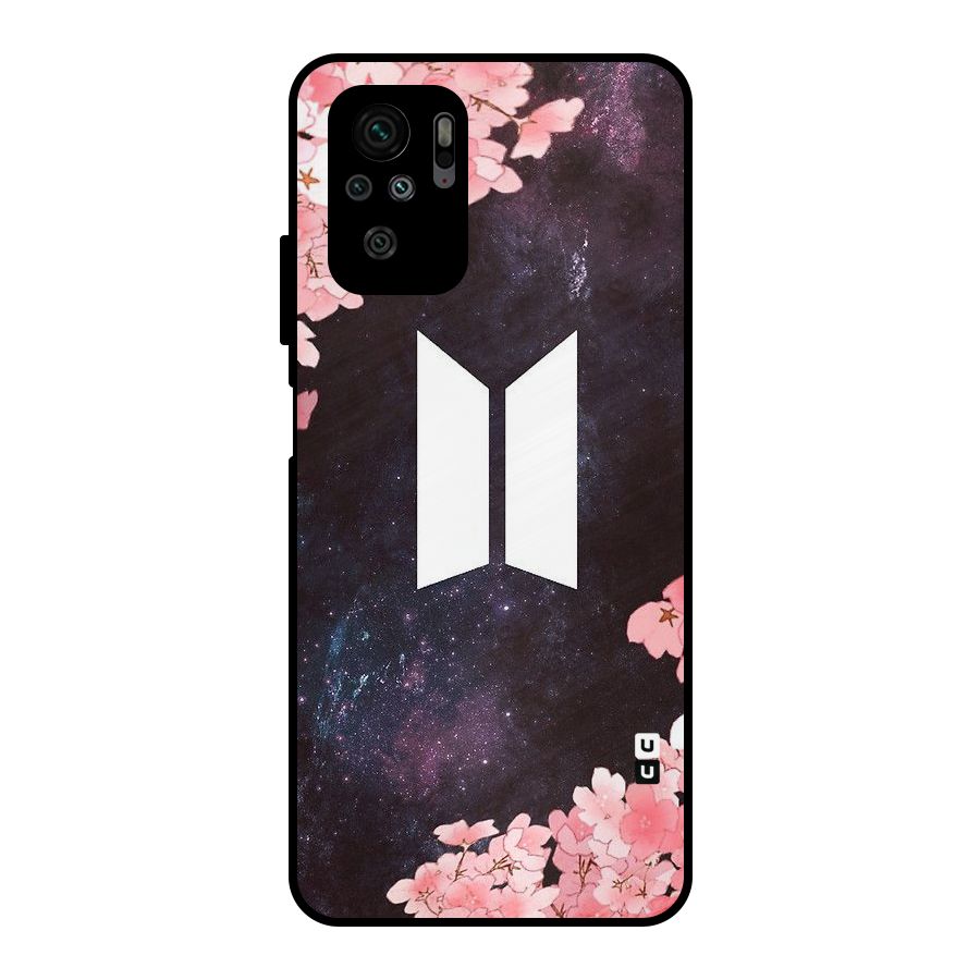 Cherry Blossom Pause Design Metal Back Case for Redmi Note 10S