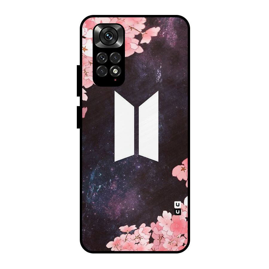 Cherry Blossom Pause Design Metal Back Case for Redmi Note 11 Pro