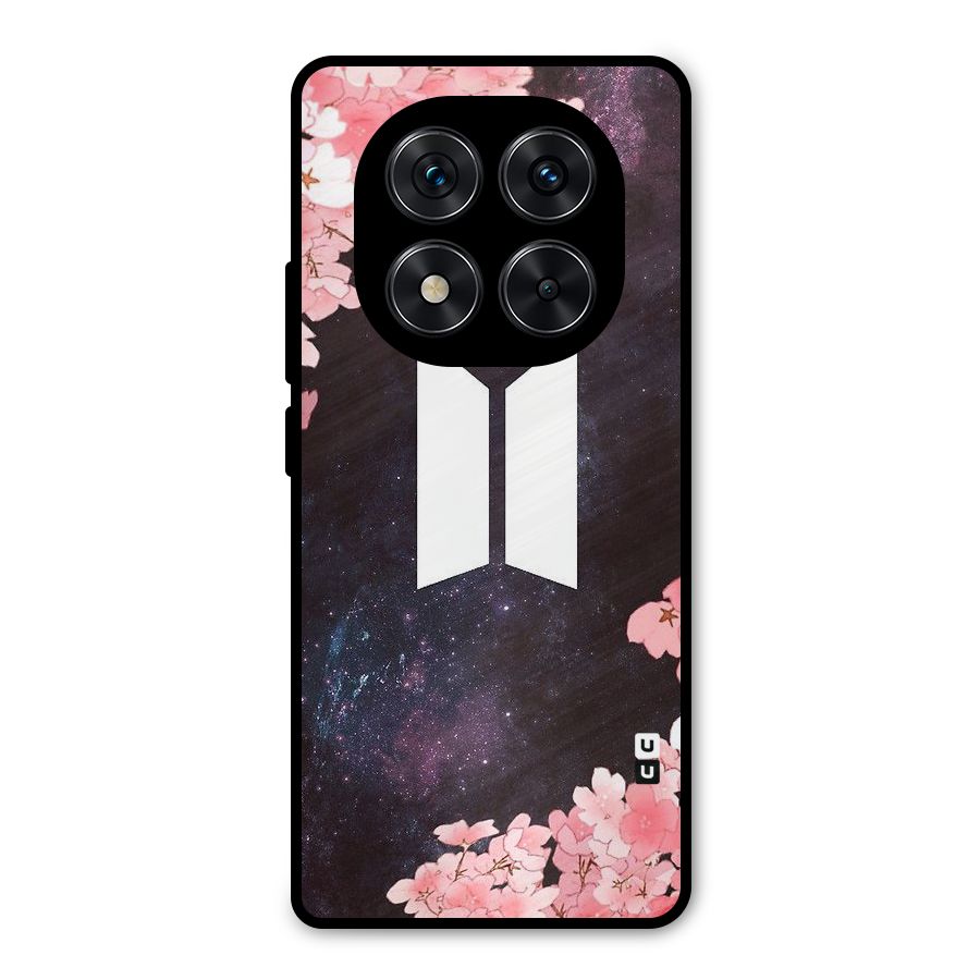Cherry Blossom Pause Design Metal Back Case for Redmi Note 14 Pro 5G