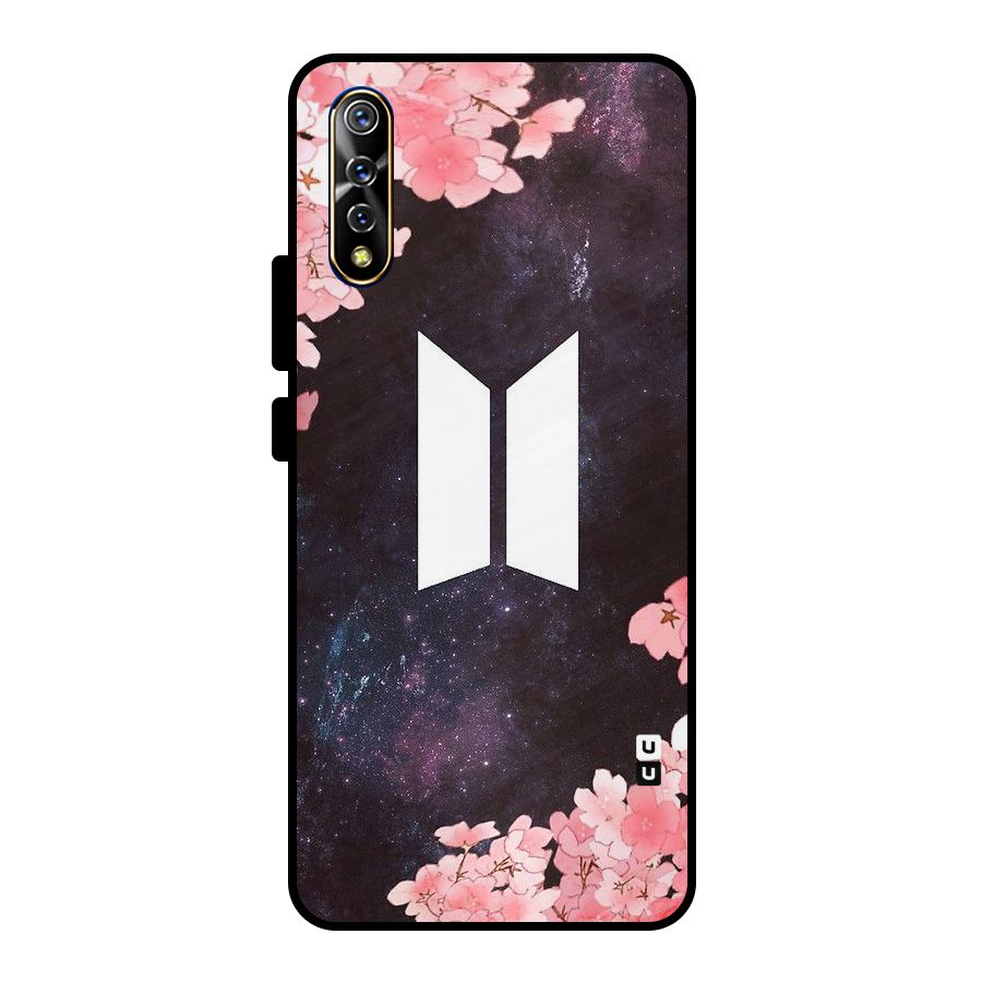 Cherry Blossom Pause Design Metal Back Case for Vivo S1