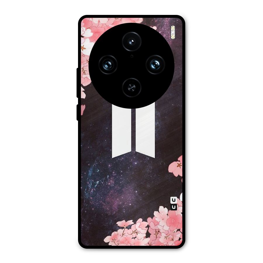 Cherry Blossom Pause Design Metal Back Case for Vivo X100 Pro