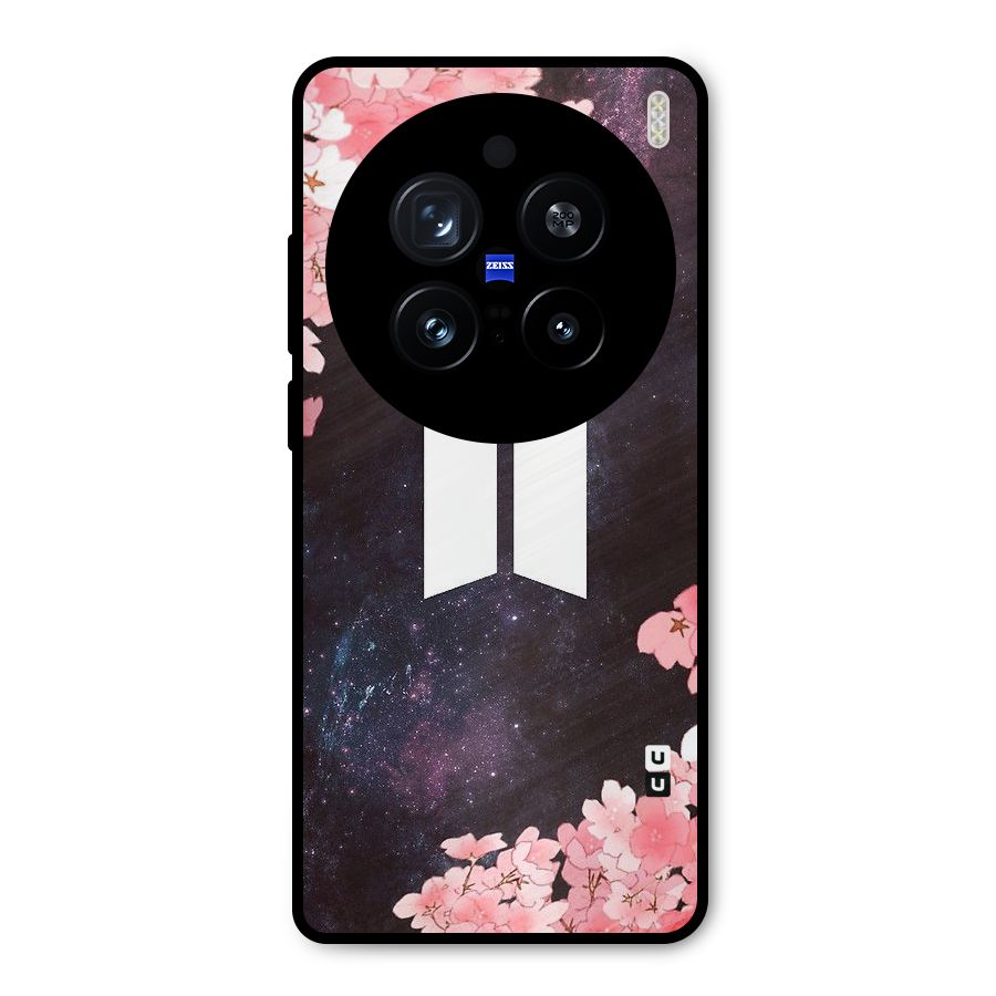 Cherry Blossom Pause Design Metal Back Case for Vivo X200 Pro